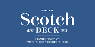 Ejemplo de fuente Scotch Deck #1